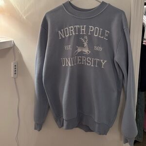 T.J.Maxx Blue North Pole University Sweatshirt